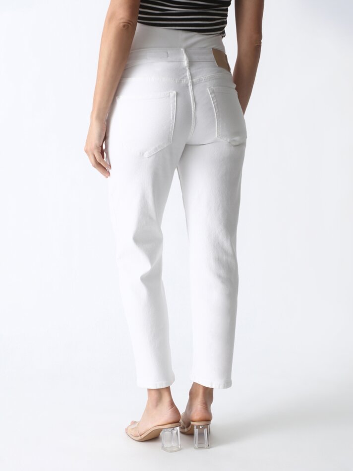 Calça jeans reta para gestantes - Natural