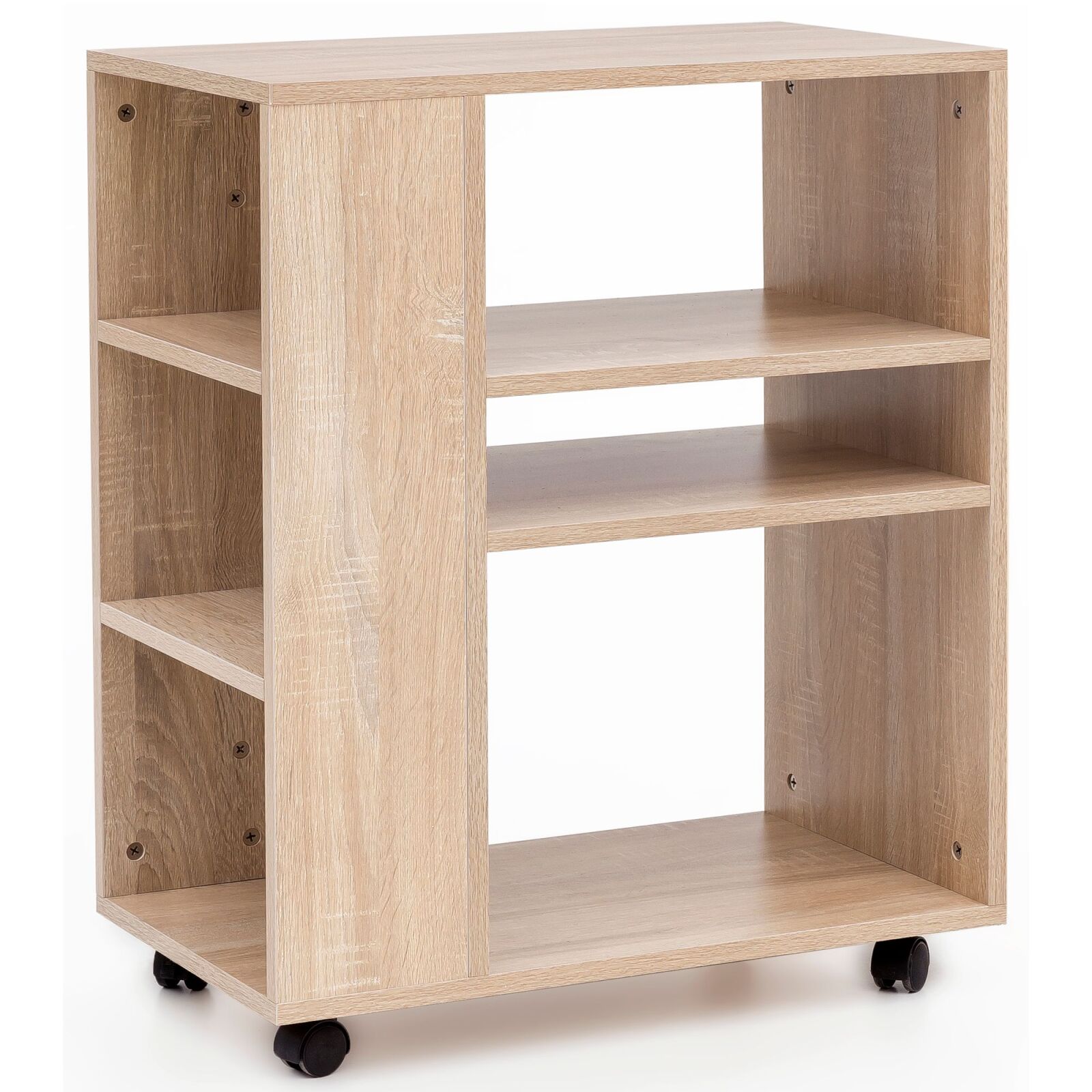 Regalwagen - Sonoma Eiche - mit Rollen - 60 cm