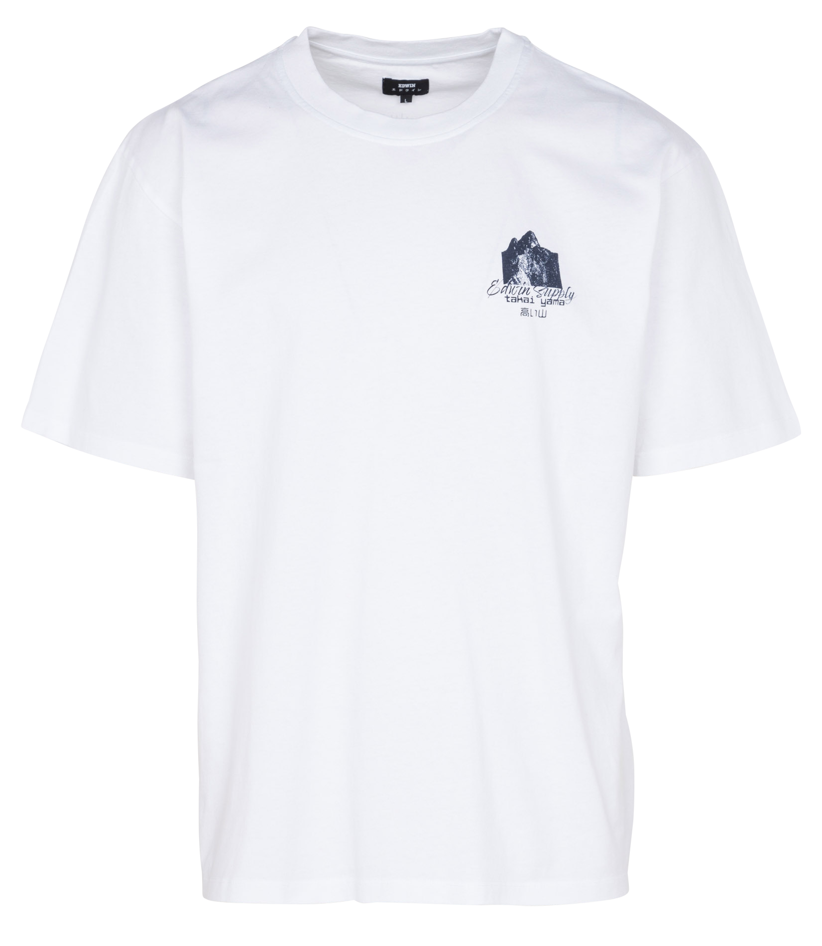 Tee-shirt col rond regular-fit sérigraphié en coton| Blanc