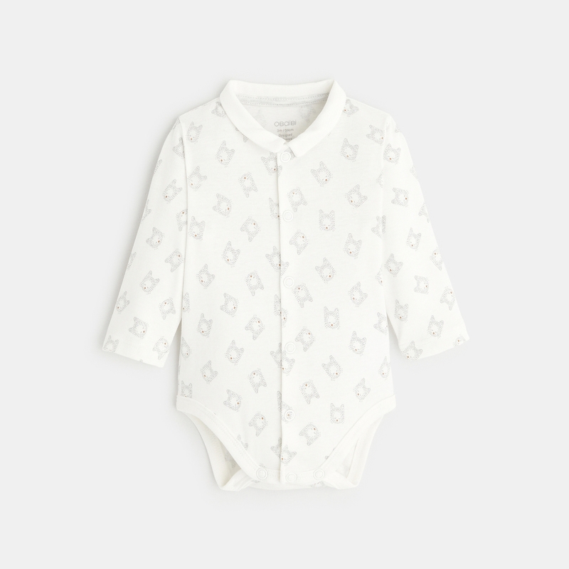 Body manches longues chats blanc naissance