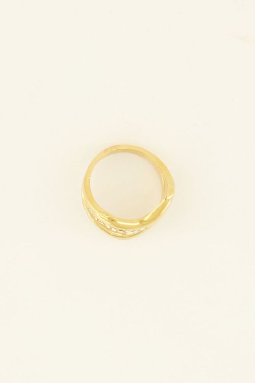 Stijlvolle ring met kronkelend patroon