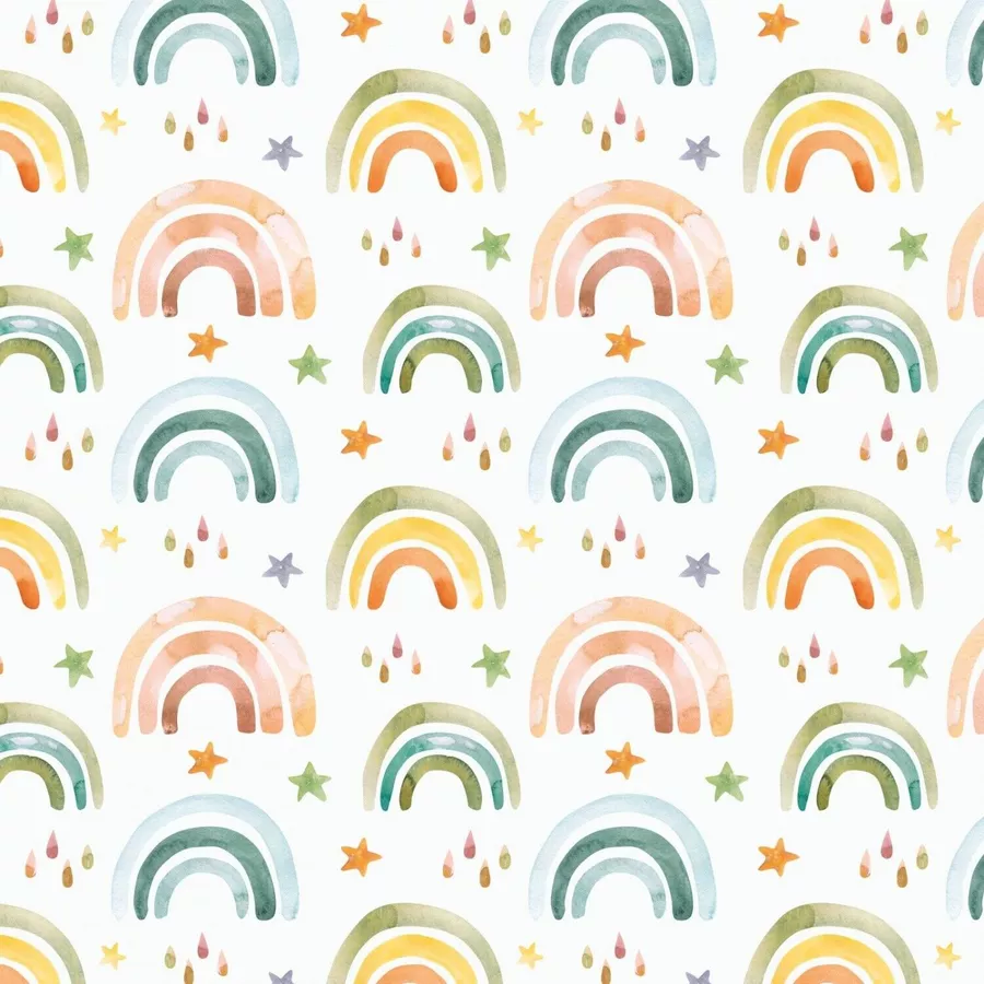 Nikima Geschenkpapier 5 Bögen Regenbogen – 1,60€qm Größe: - 84,1 x 59,4 cm bunt