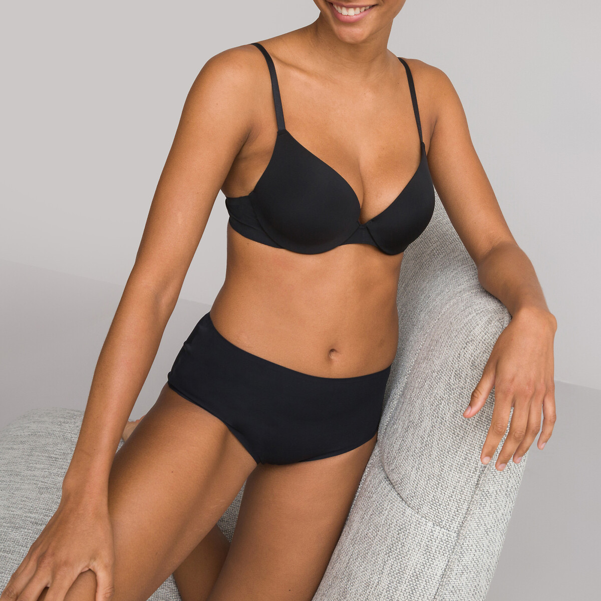 COLEÇÃO LA REDOUTE<br>Conjunto de 2 calcinhas de microfibra - Invisíveis