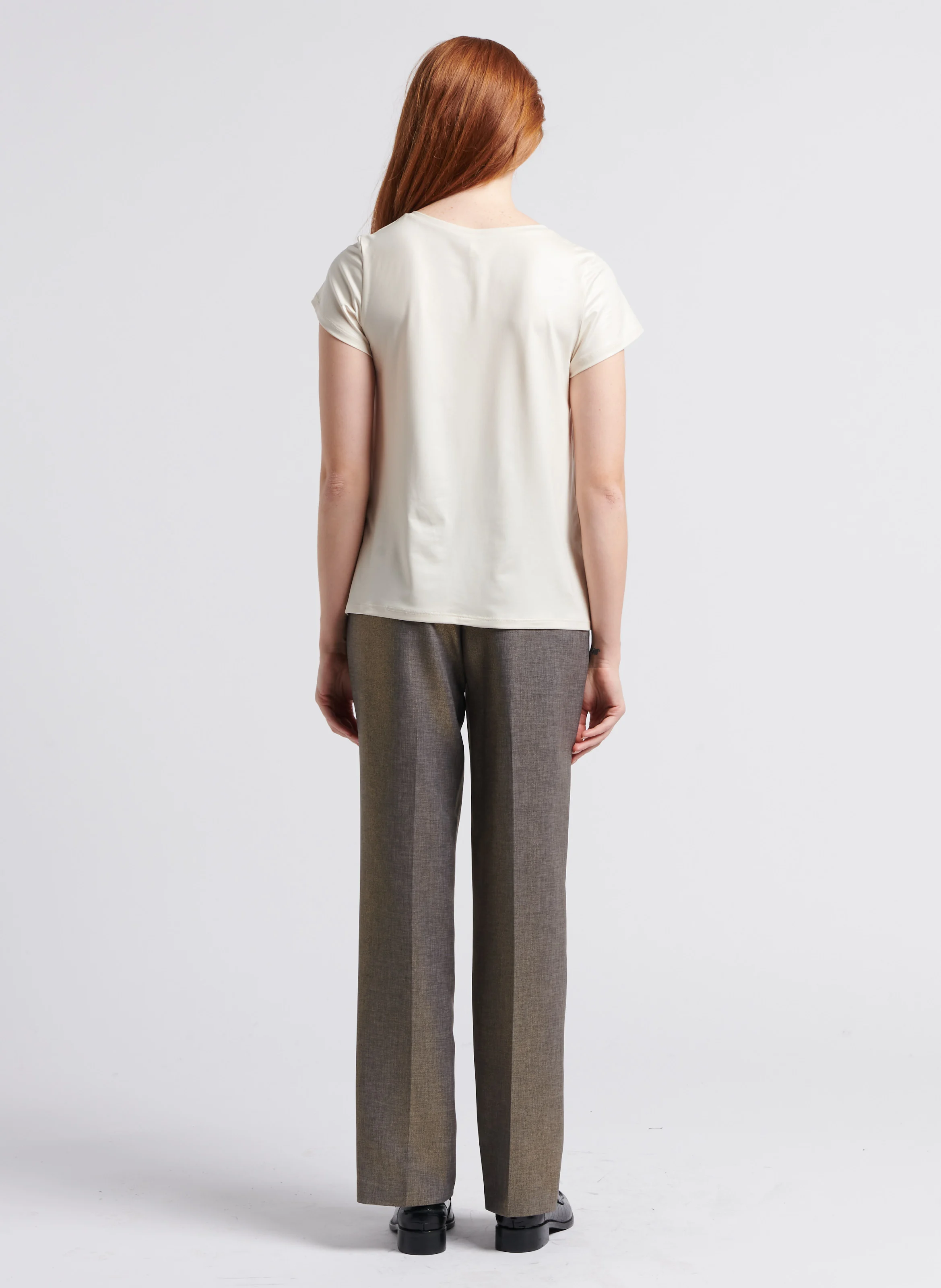 Pantalon de tailleur à paillettes dorées | Gris