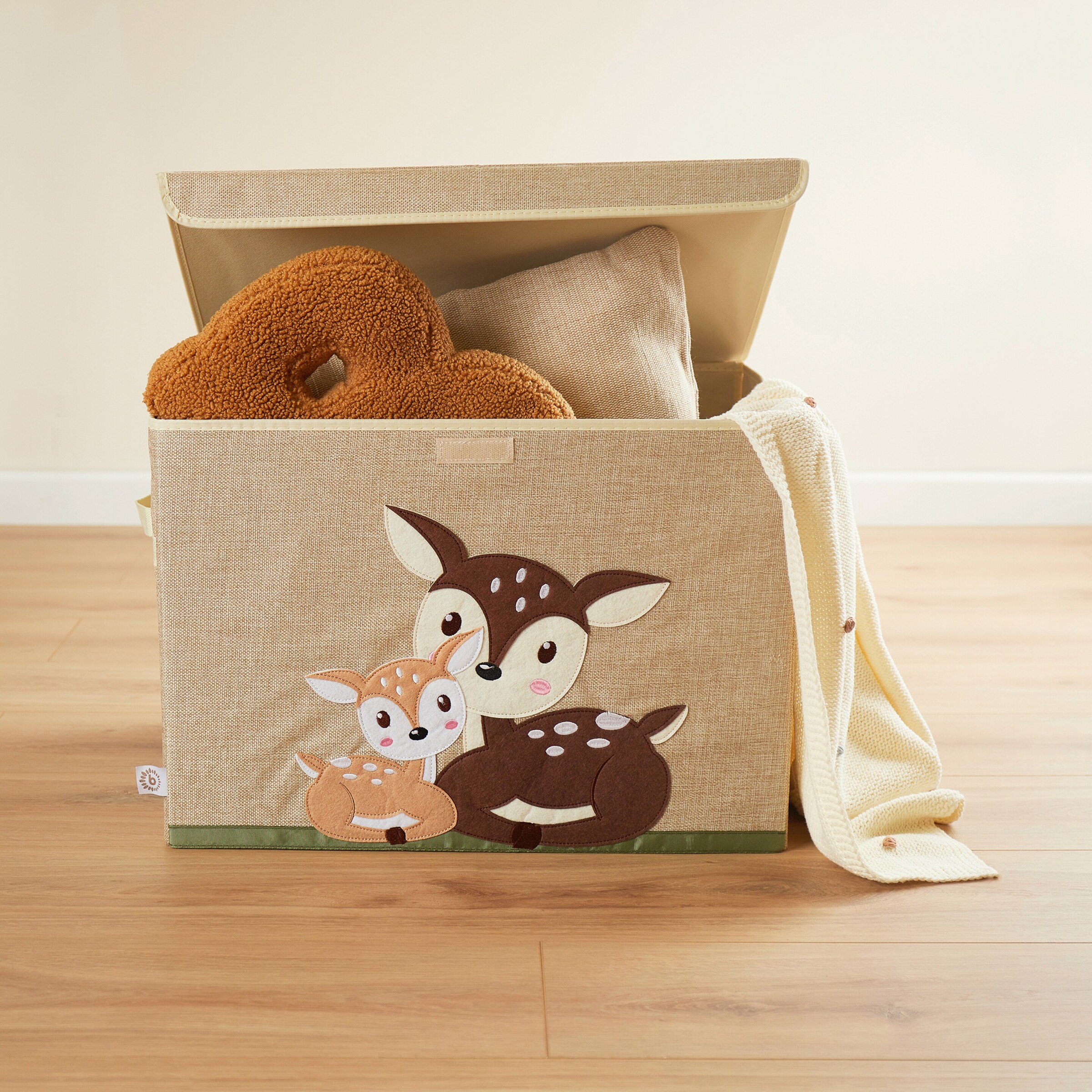 Bieco Aufbewahrungskiste 36x51x36 cm Rehe / beige / braun