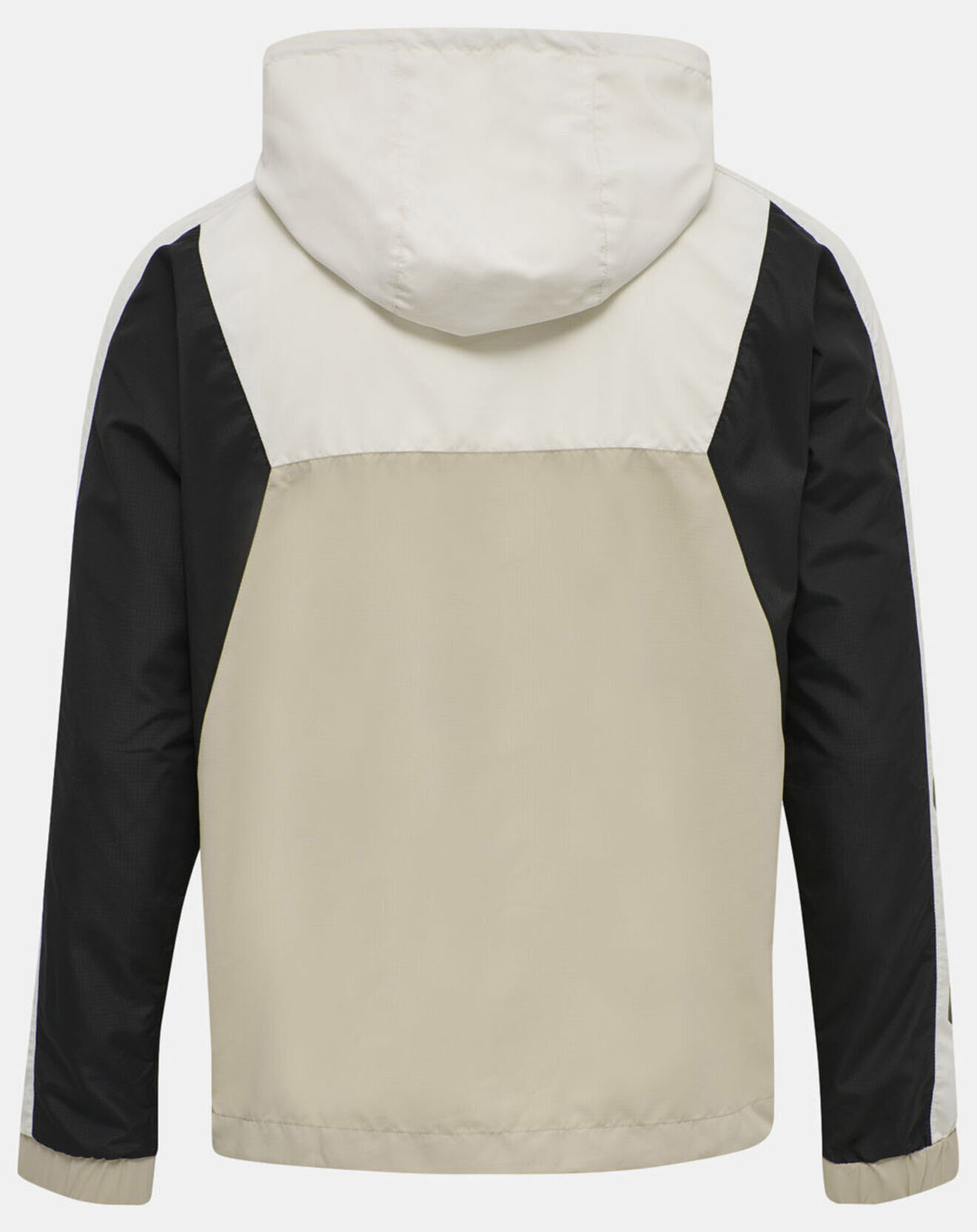 Hummel Blouson fin coupe-vent à enfiler demi zip beige/noir