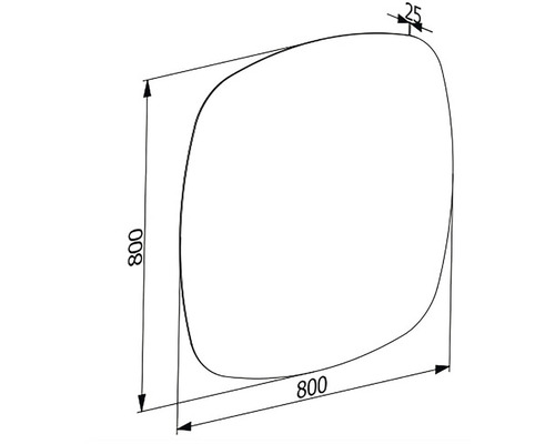 LED Spiegel Glad 80 x 80 cm