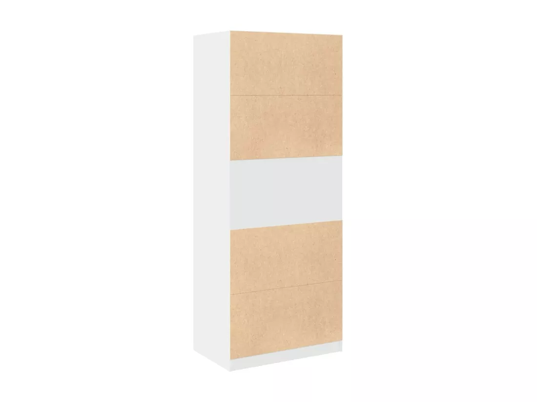 Garde-robe blanc 80x50x200 cm bois d'ingénierie