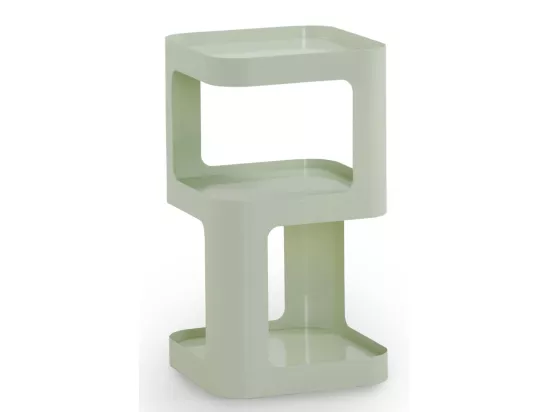 Table d'appoint en métal blanc