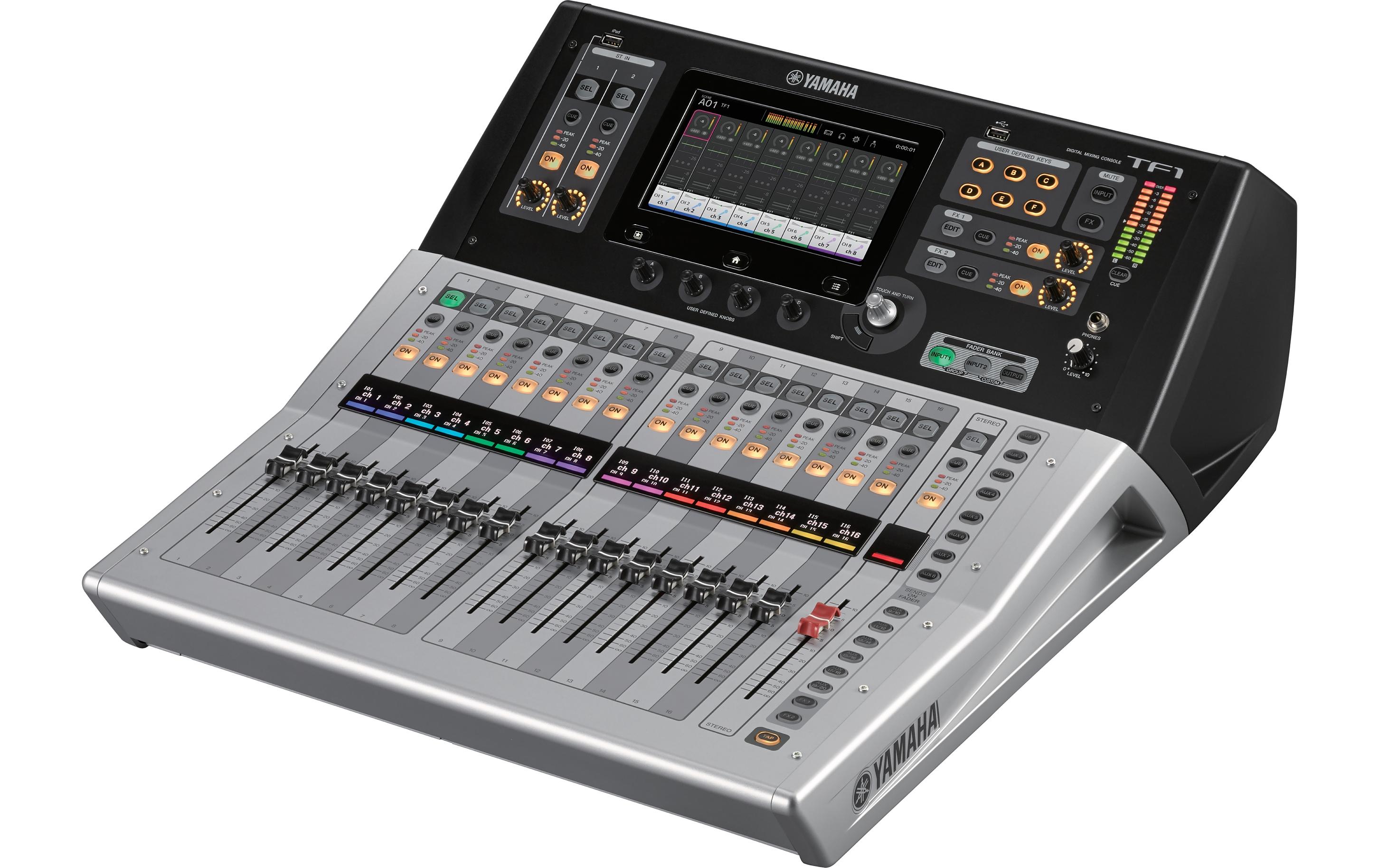 Mischpult TF1 - 40-Kanal, digital<br>Vielseitiger Digitalmixer mit TouchFlow-Operation, WLAN-Fernsteuerung und optionaler Dante-Audio-Netzwerk-Unterstützung
