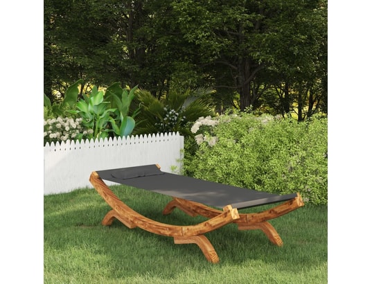 VIDAXL - Hamac avec support Hamac 100x188,5x44 cm bois d'épicéa massif anthracite