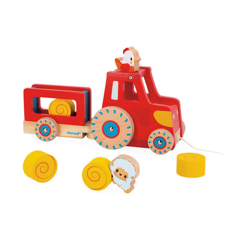 Ferme - Tracteur à tirer - Rouge - JANOD