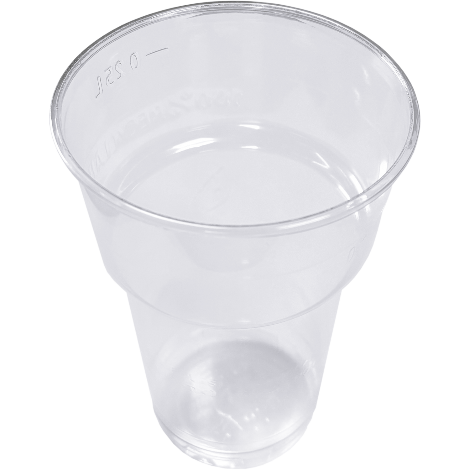 Glas, bierglas, gerecycled PET, 250ml, 108mm, helder