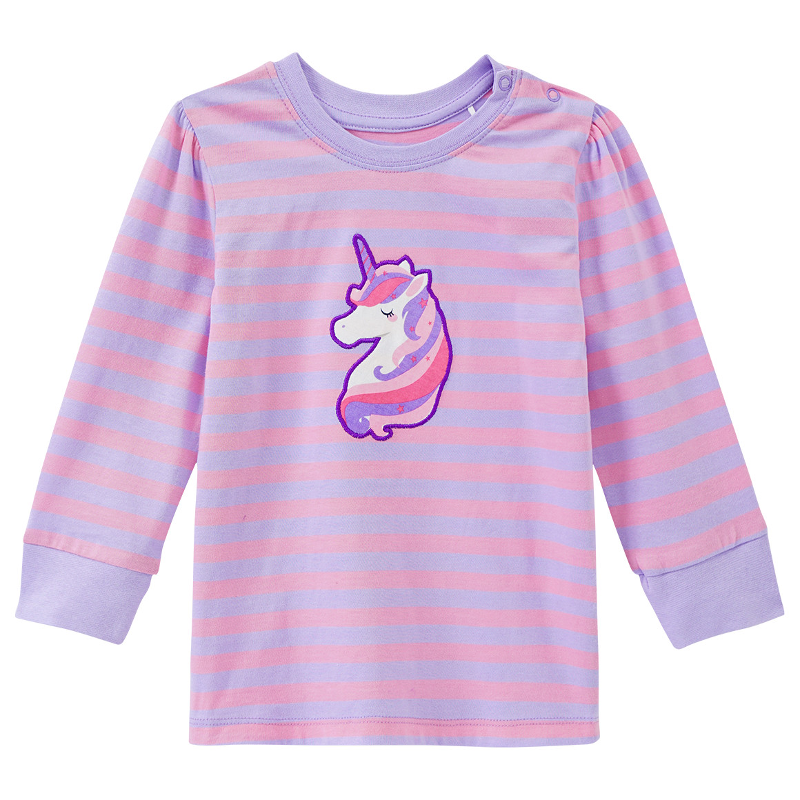 Topomini Baby Schlafanzug mit Einhorn-Applikation helllila / rosa