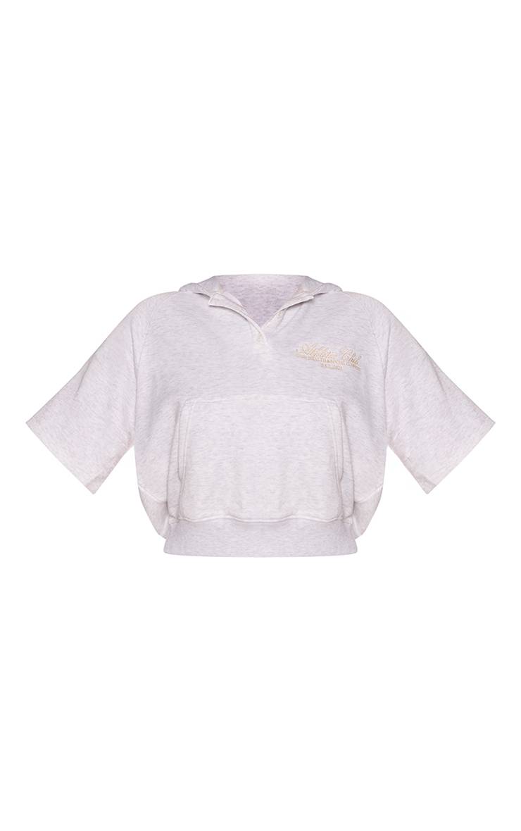 Gris Cendré Sweat-shirt À Casynthétiqueche Et Manches Courtes Athletics Club