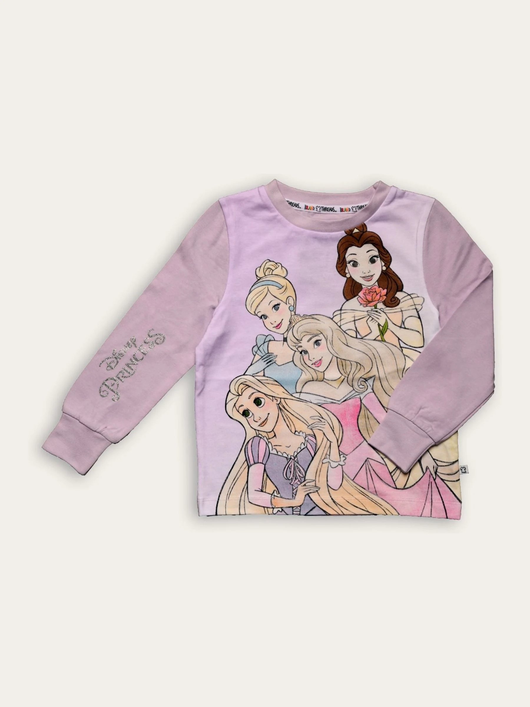 Brand Threads Girls Disney Princess 100% Cotton Top And Tutu Set