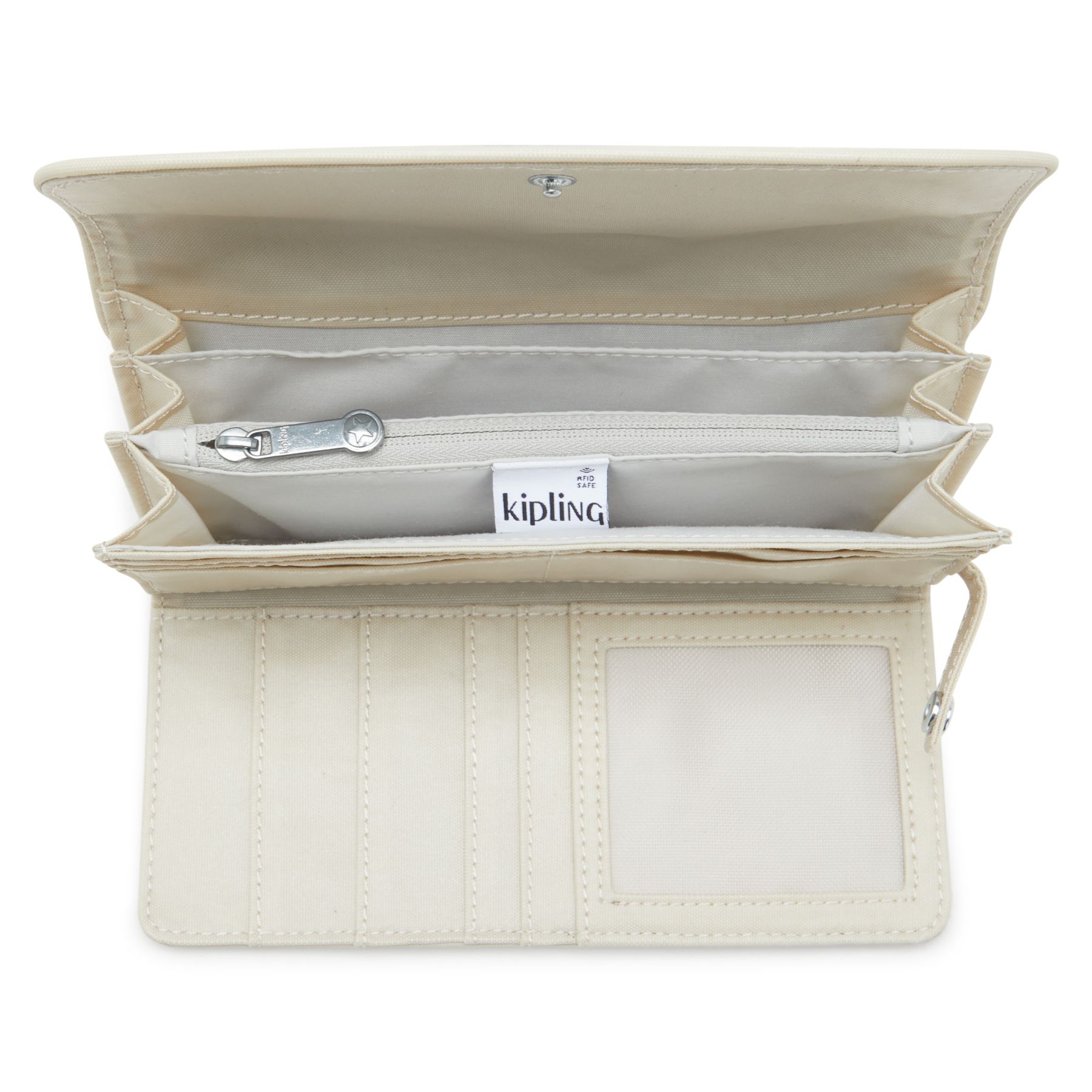 MONEY LAND Grand Portefeuille RFID - Beige Pearl