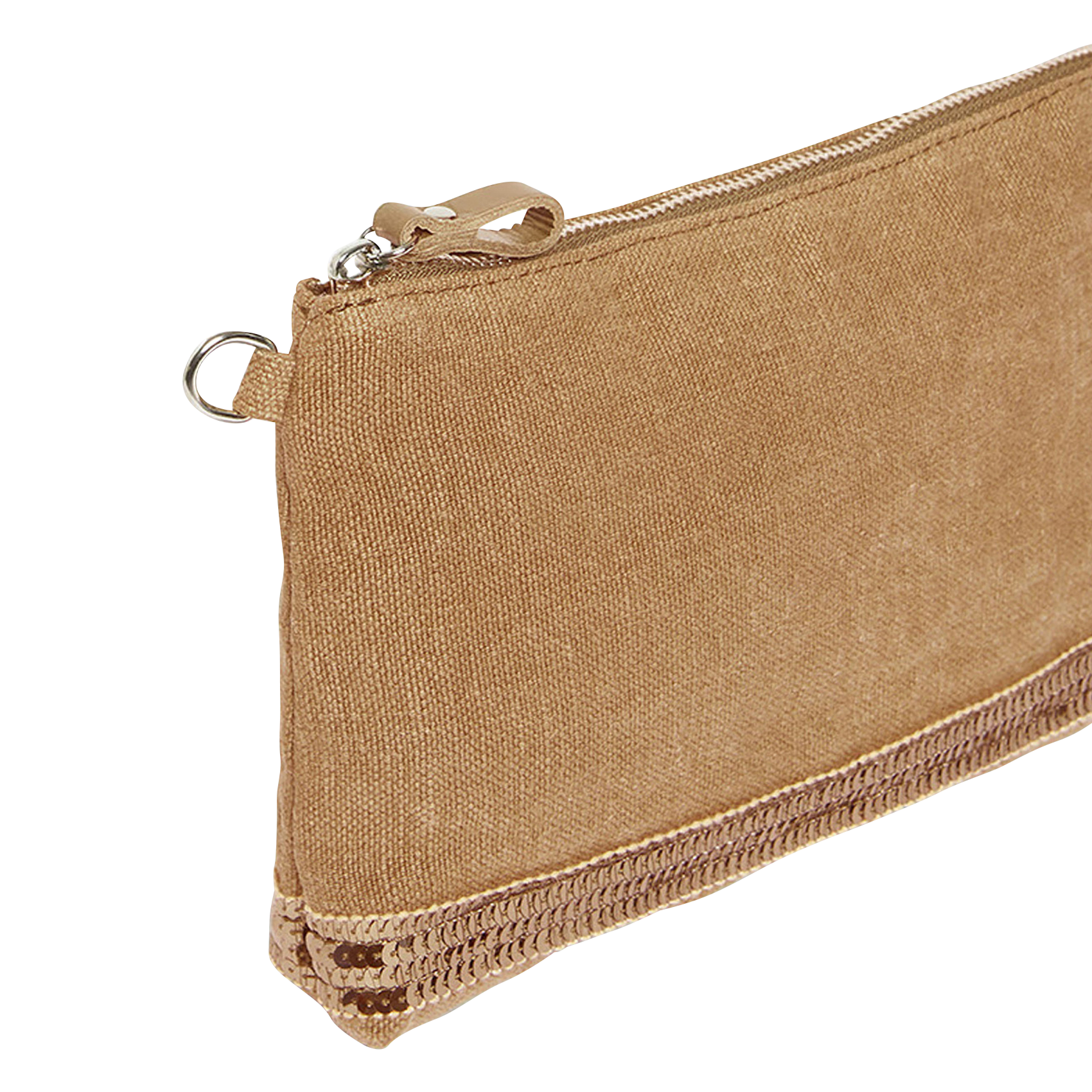 Pochette bandoulière en lin | Marron