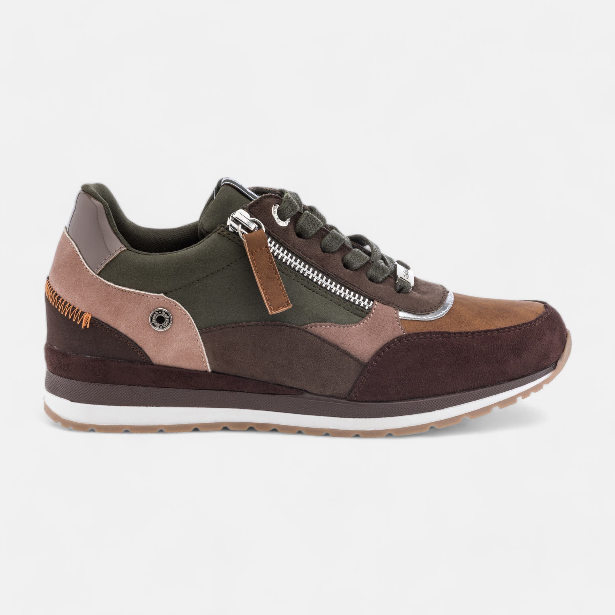 Baskets basses Femme kaki