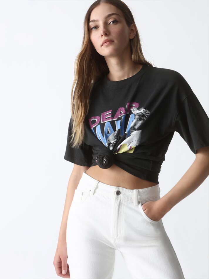 Camiseta Tupac Shakur Universal Estampada - Preta