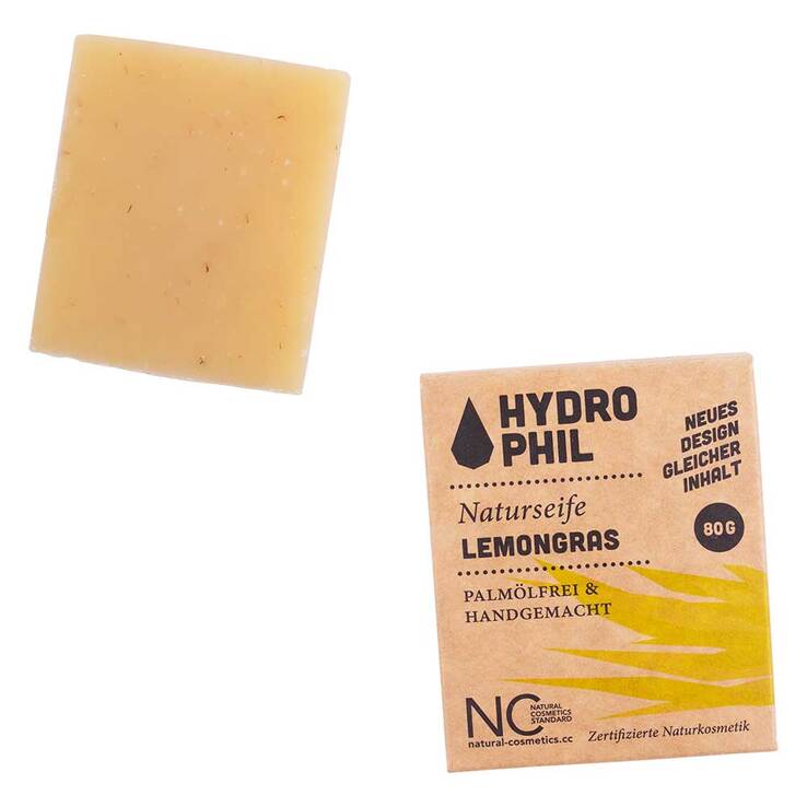 Lemongras Naturseife Hydrophil, 80 g