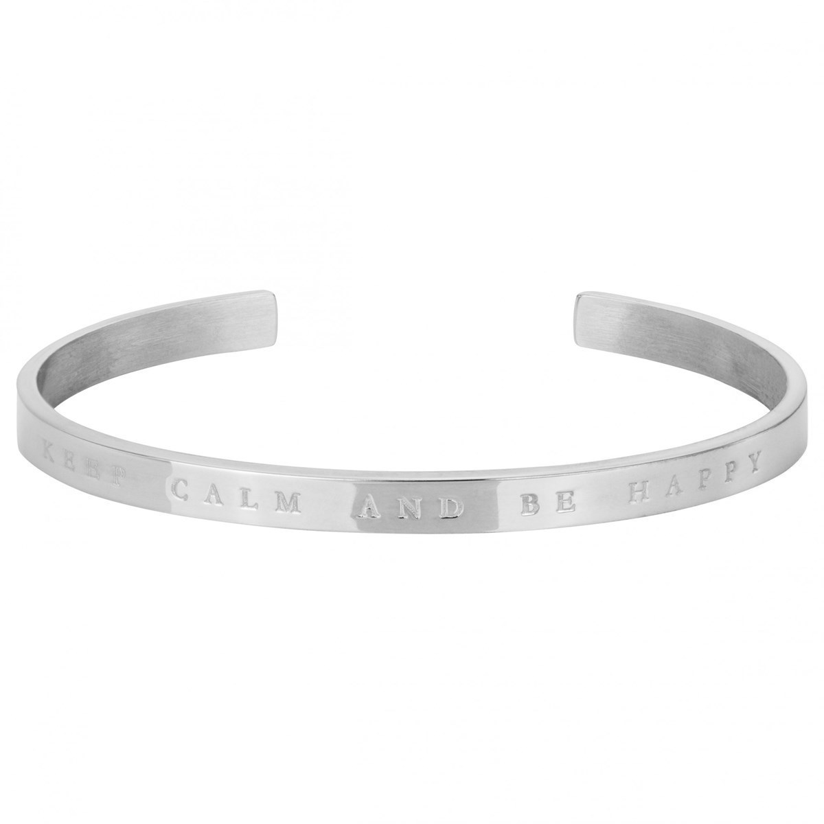 Jonc ouvert en Acier 316L - blanc brillant
