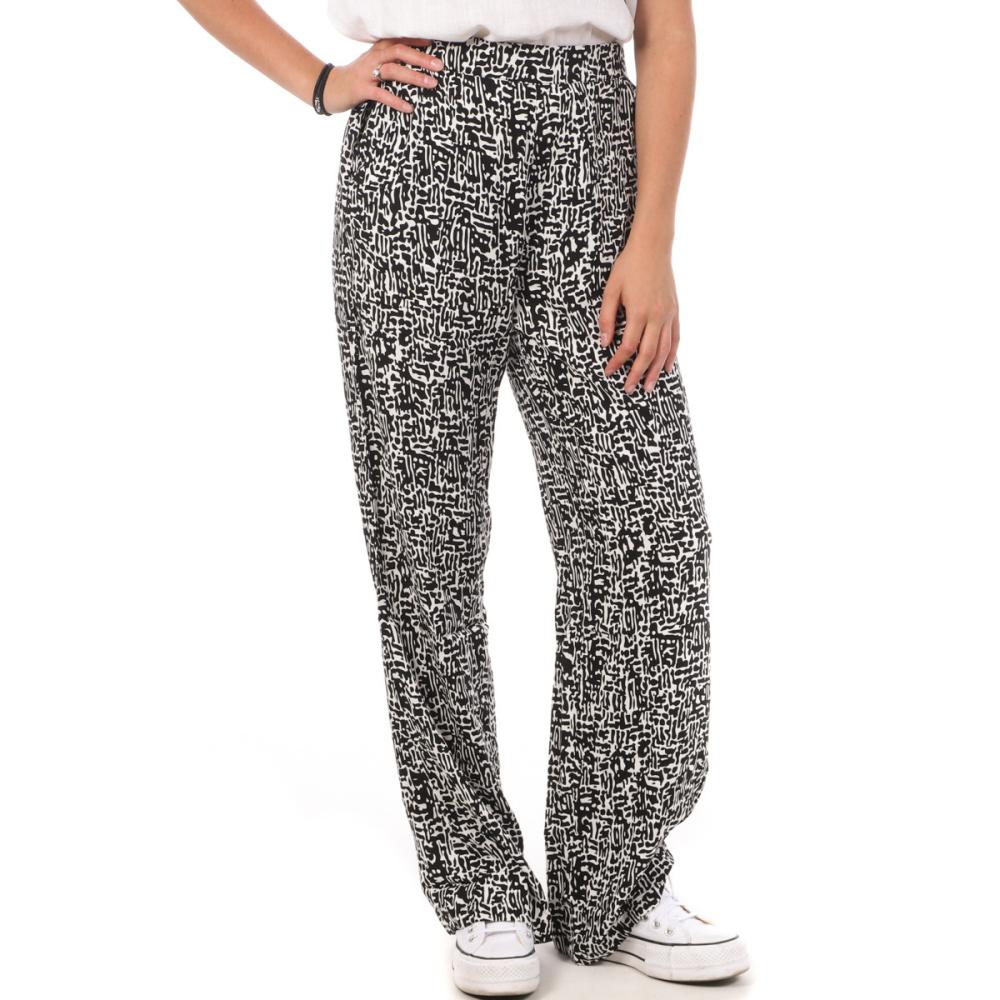 Vero Moda Pantalons Ample Noir/Blanc Femme Vero Moda Wide