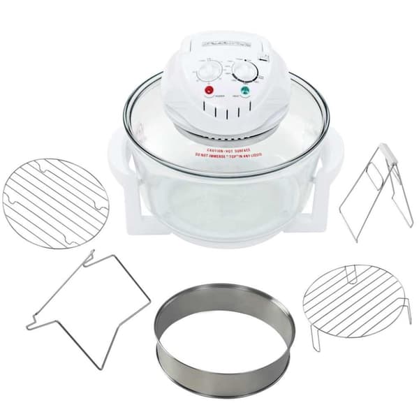 vidaXL Halogen konveksjonsovn med forlengelsesring 1400 W 17 L