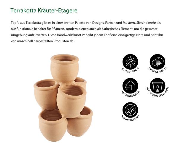 Dehner Terrakotta Kräuter-Etagere, ca.