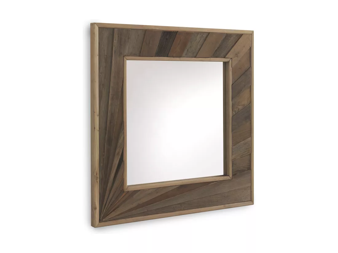 Miroir carré en bois stratifié
