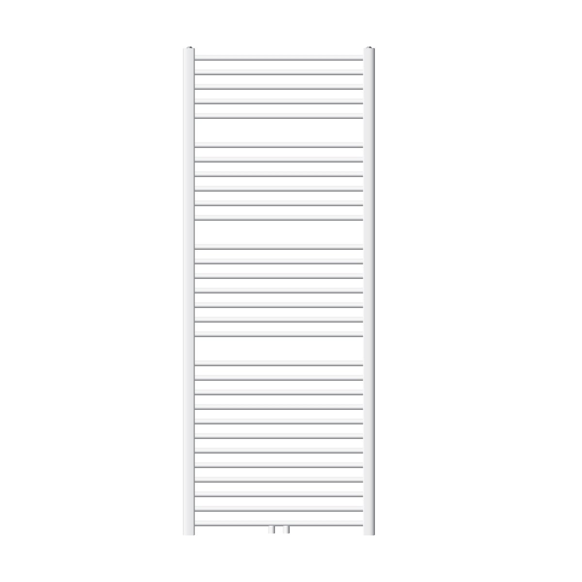 LuxeBath Sahara badkamerradiator, 750x1800 mm, wit, gebogen met middenaansluiting, designradiator, handdoekwarmer, handdoekdroger, handdoekradiator, handdoekradiator, badkamerverwarming