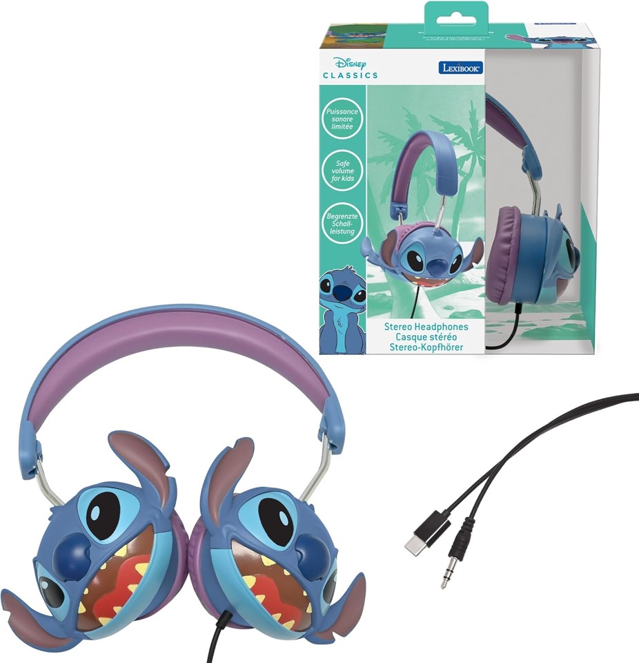 Lexibook -Disney Stitch - Foldbar Høretelefoner