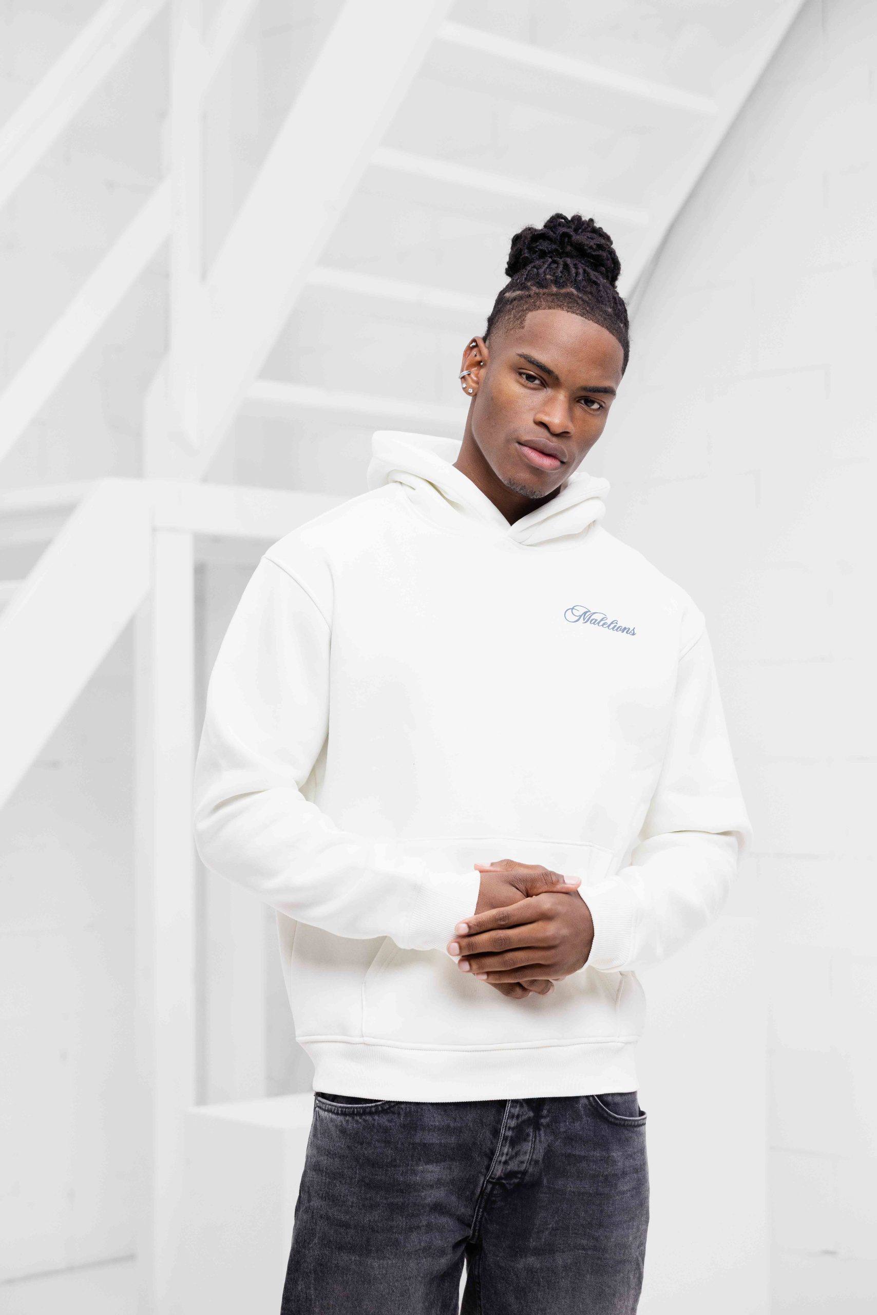 Malelions Angel Hoodie Heren Wit