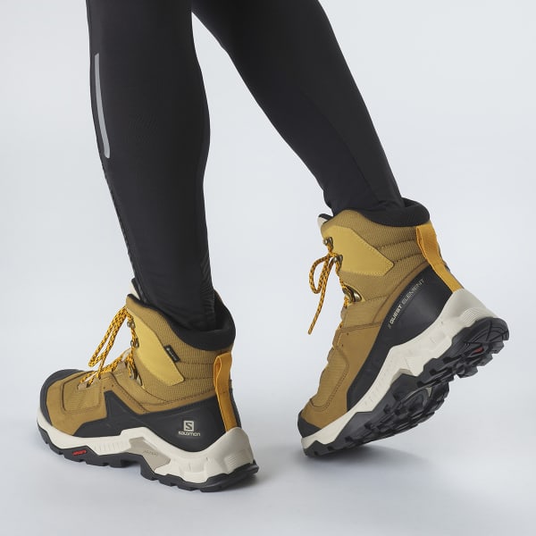 Chaussure de randonnée haute SALOMON QUEST ELEMENT GORE-TEX CUMIN/BLEACHED SAND/SAFFRON