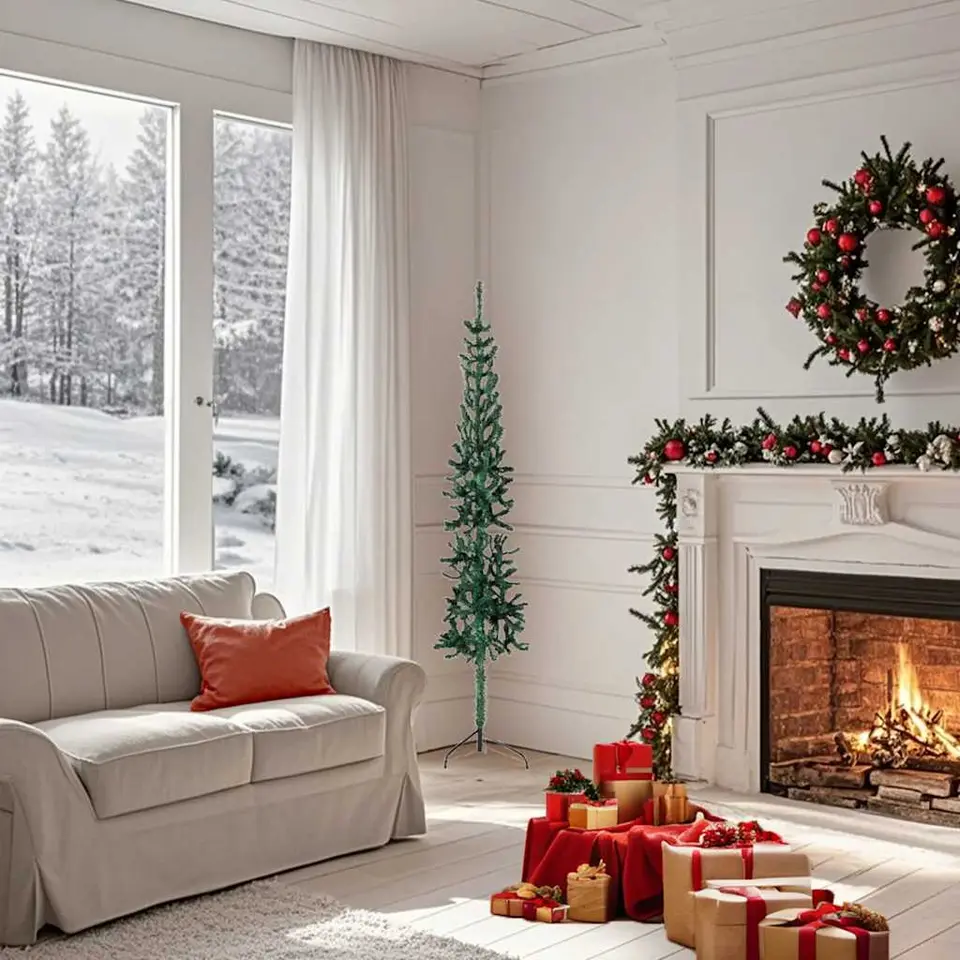 vidaXL - Halve Kunstkerstboom - Groen - 150 cm