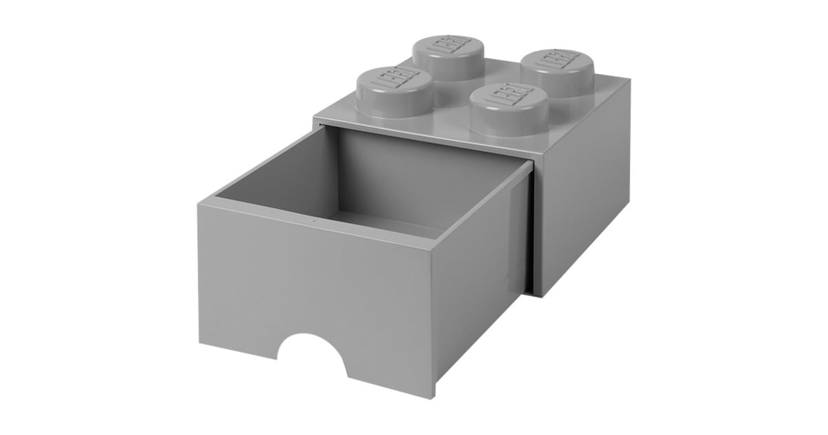 Room CopenhagenLEGO Storage Brick Drawer 4 Grijs opbergdoos  (Donkergrijs)