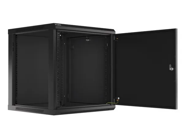 Lanberg WF01 Series - Rack kabinet - flad pakke - vægmonterbar - sort, RAL 9004 - 12U - 19