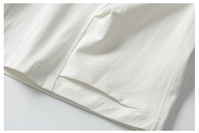 Shineon Studio - Hoge taille effen cargo shorts