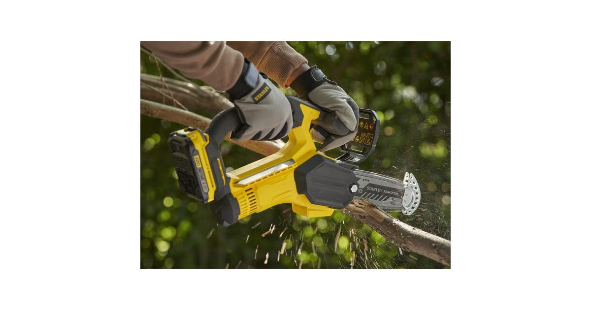 StanleyFATMAX 20V 18V Snoeizaag  (Geel/zwart, 15 cm, Accu en lader inbegrepen)