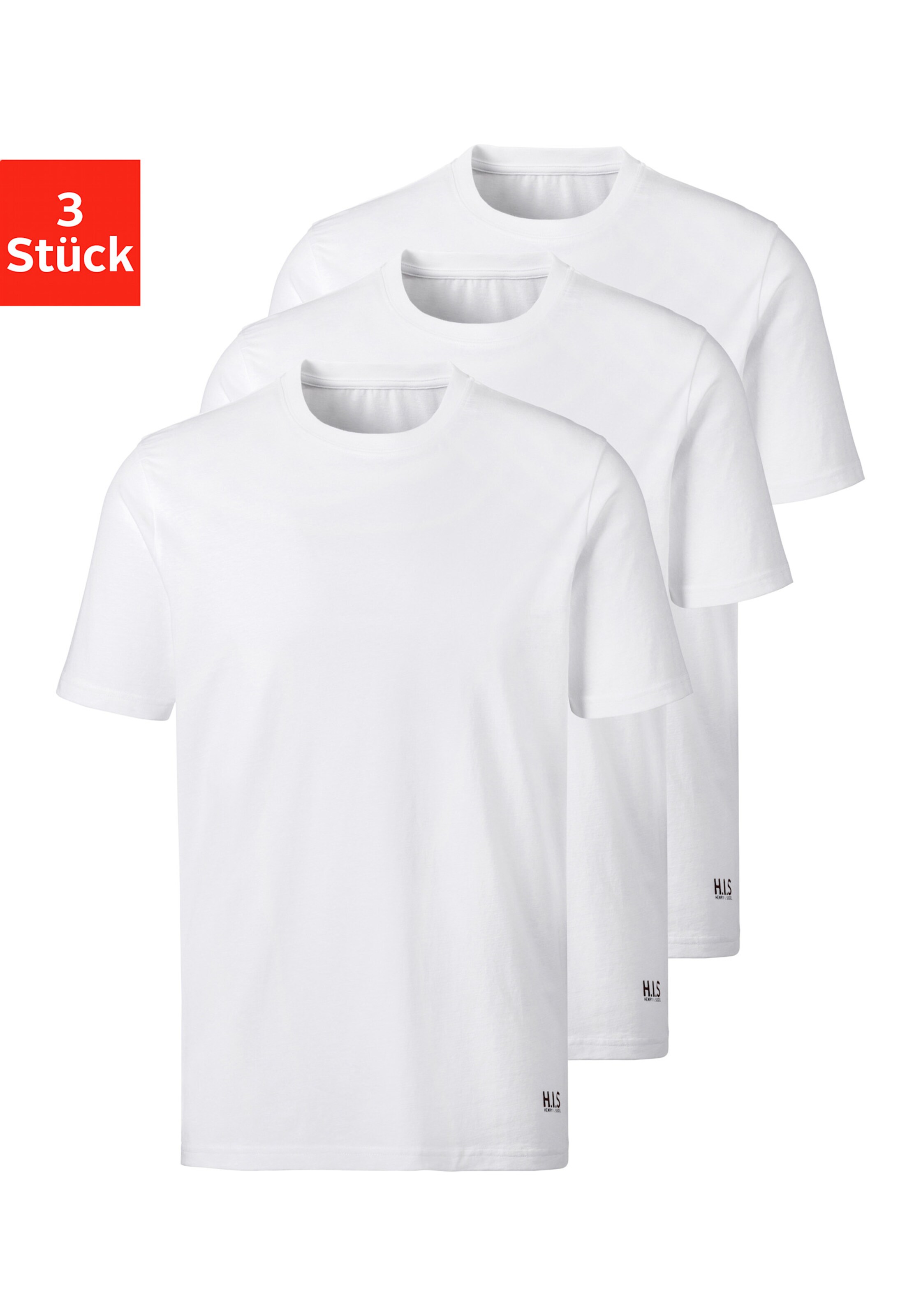 H.I.S Kurzarmshirt in weiß