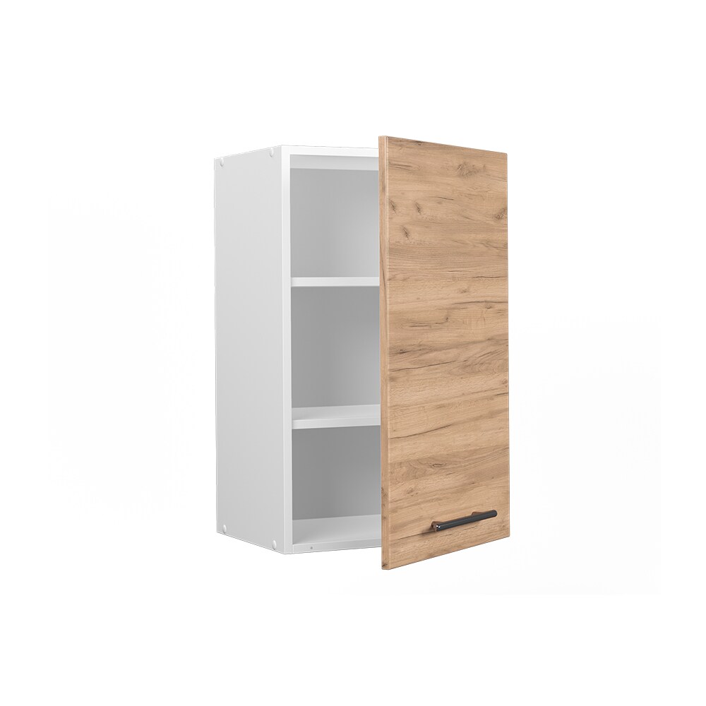 Vicco Hängeschrank Küchenschrank Küchenmöbel Fame-Line Weiß Eiche modern 45 cm Küche Einbauküche Hängeschrank Drehtür Einlegeboden Küchenzeile