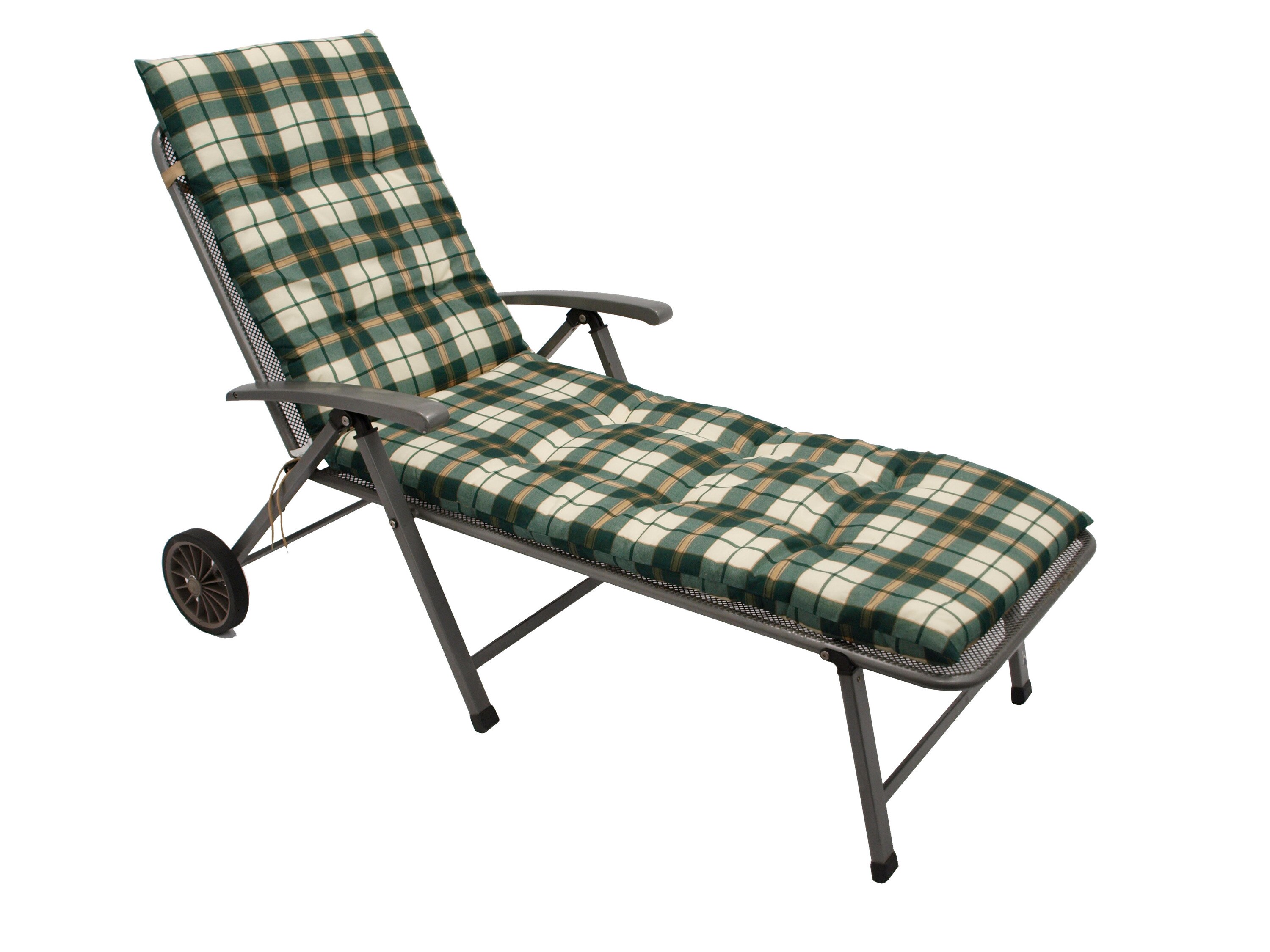 DEGAMO Auflage BOSTON für Deckchair, grün/beige kariert