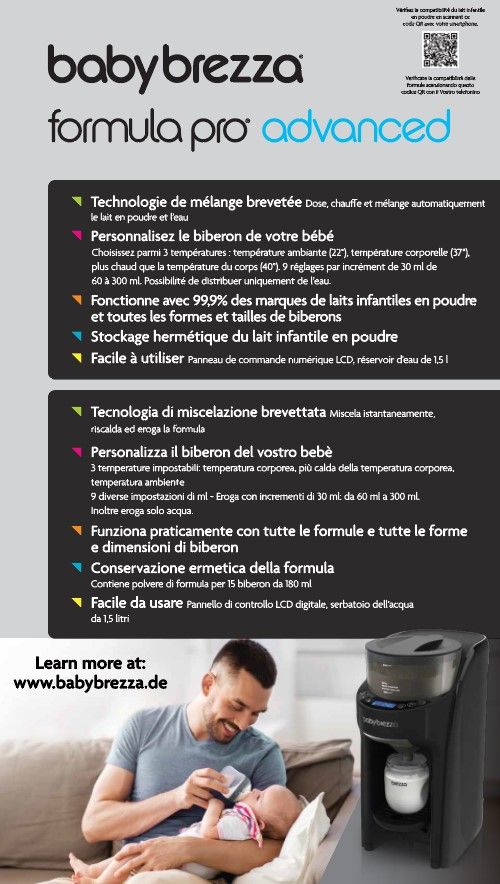Baby Brezza Formula Pro Advanced Set, schwarz