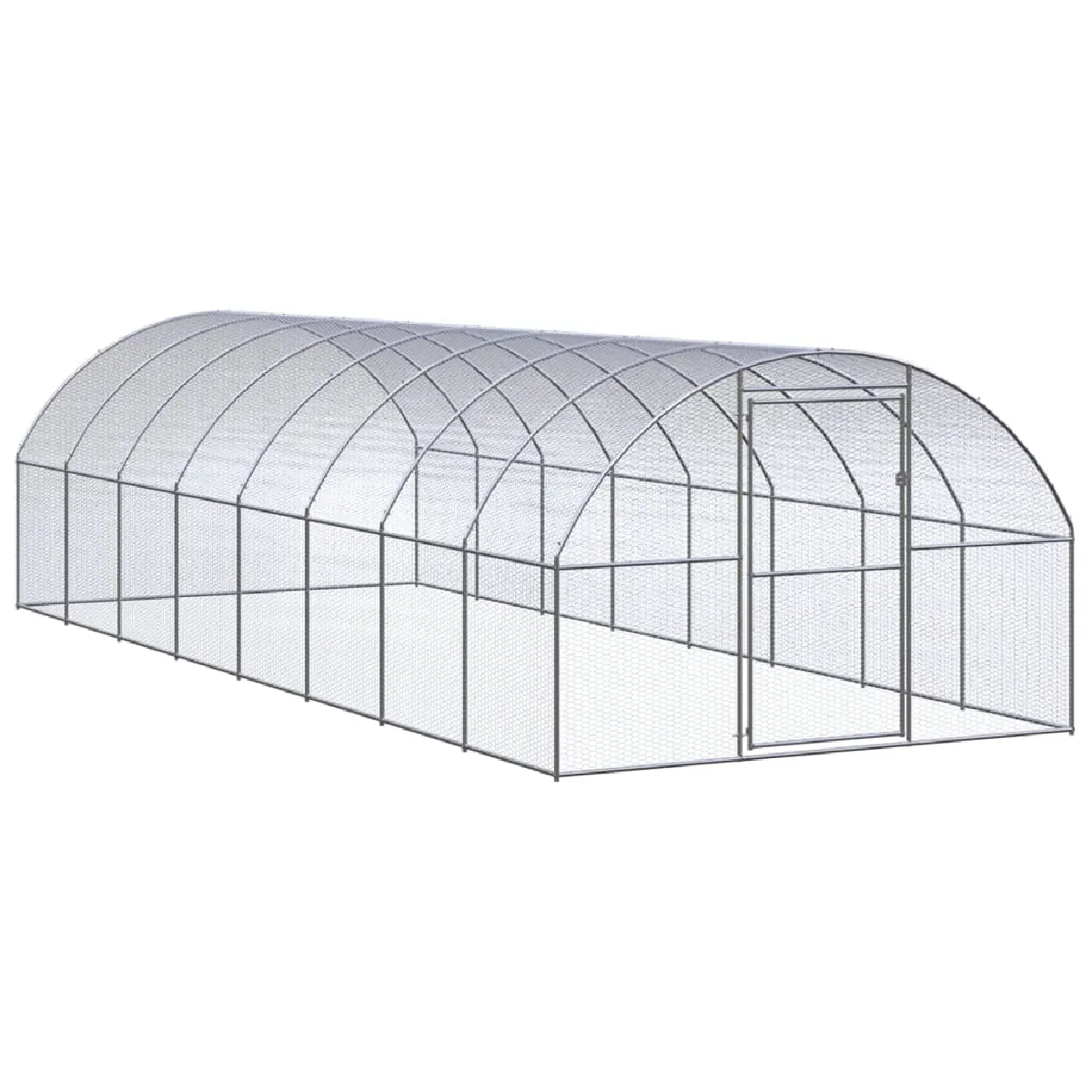 vidaXL Poulailler extérieur 3x8x2 m Acier galvanisé