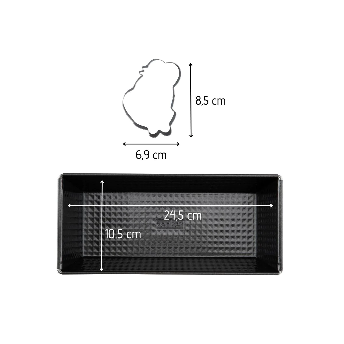 Moule à cake 25 cm avec emporte-pièce Haribo Zenker