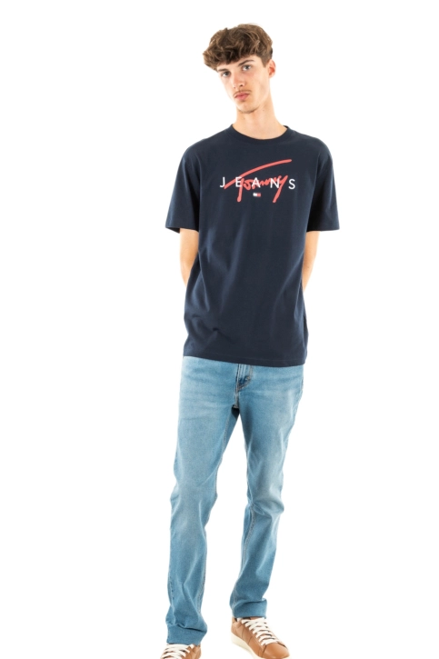 Tee shirt tommy jeans reg signature c1g dark night navy
