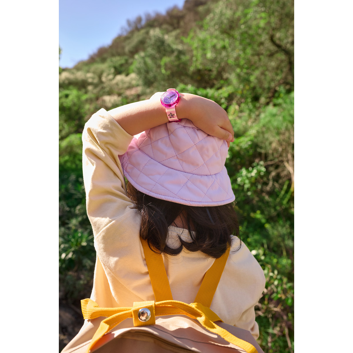 Montre FLIK FLAK Shine bright Shining seastar enfant plastique biosourcé bracelet PET recyclé rose