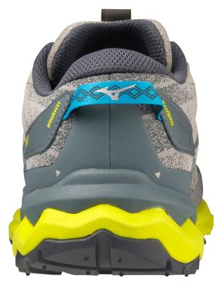 Chaussures de Trail Running Mizuno Wave Daichi 7 Gris Bleu Jaune