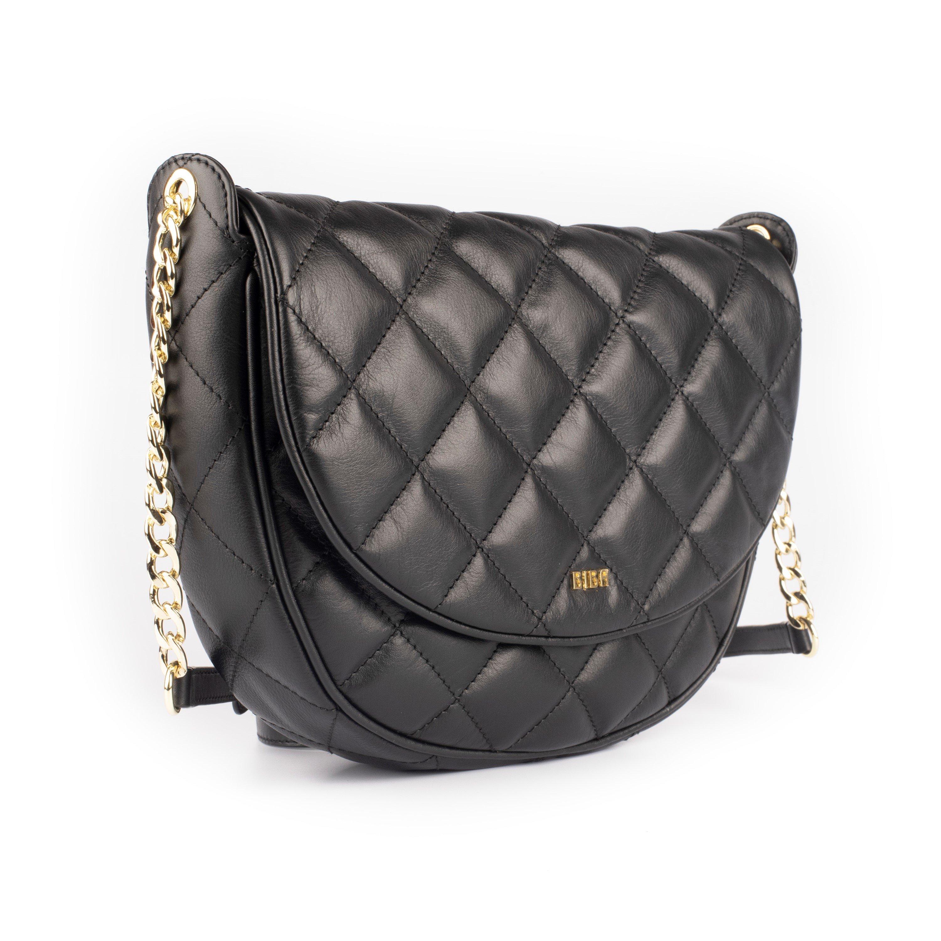 Biba Leather Quilted Shoulder Bag