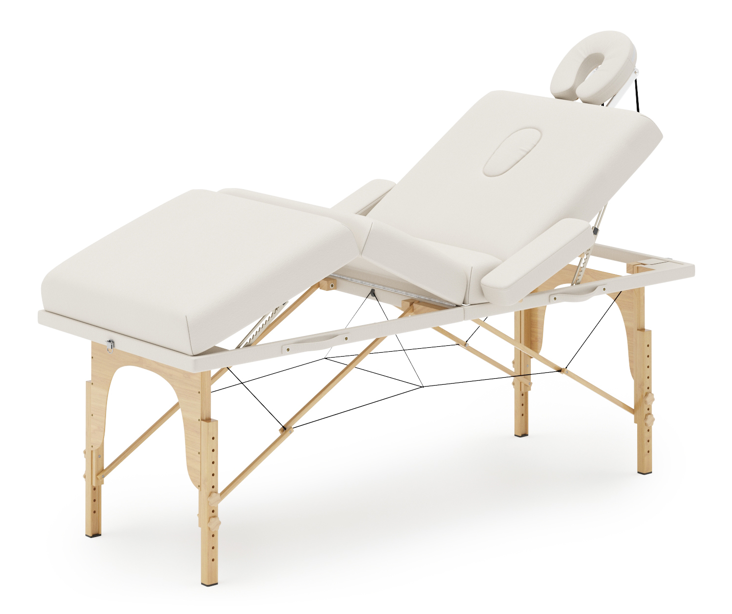 Massageliege 4-Zonen weiss